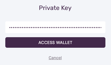 Access the wallet