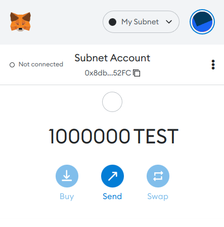 Metamask account page