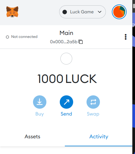 Metamask account look